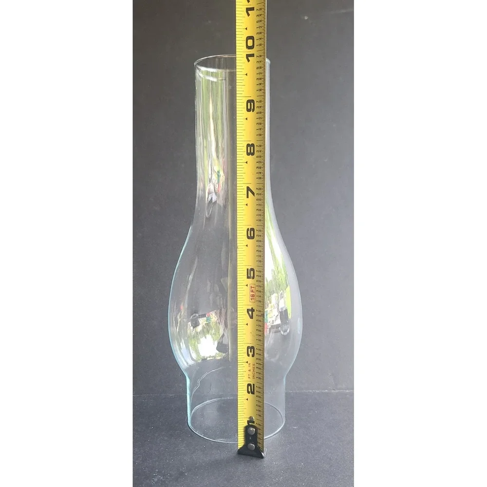 Vintage Style Clear Glass Oil‎ Lamp Chimney Replacement 10